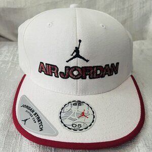 Jordan Nike Jumpman 2005 Classic Flex Fit White Laser Small Medium Hat Cap